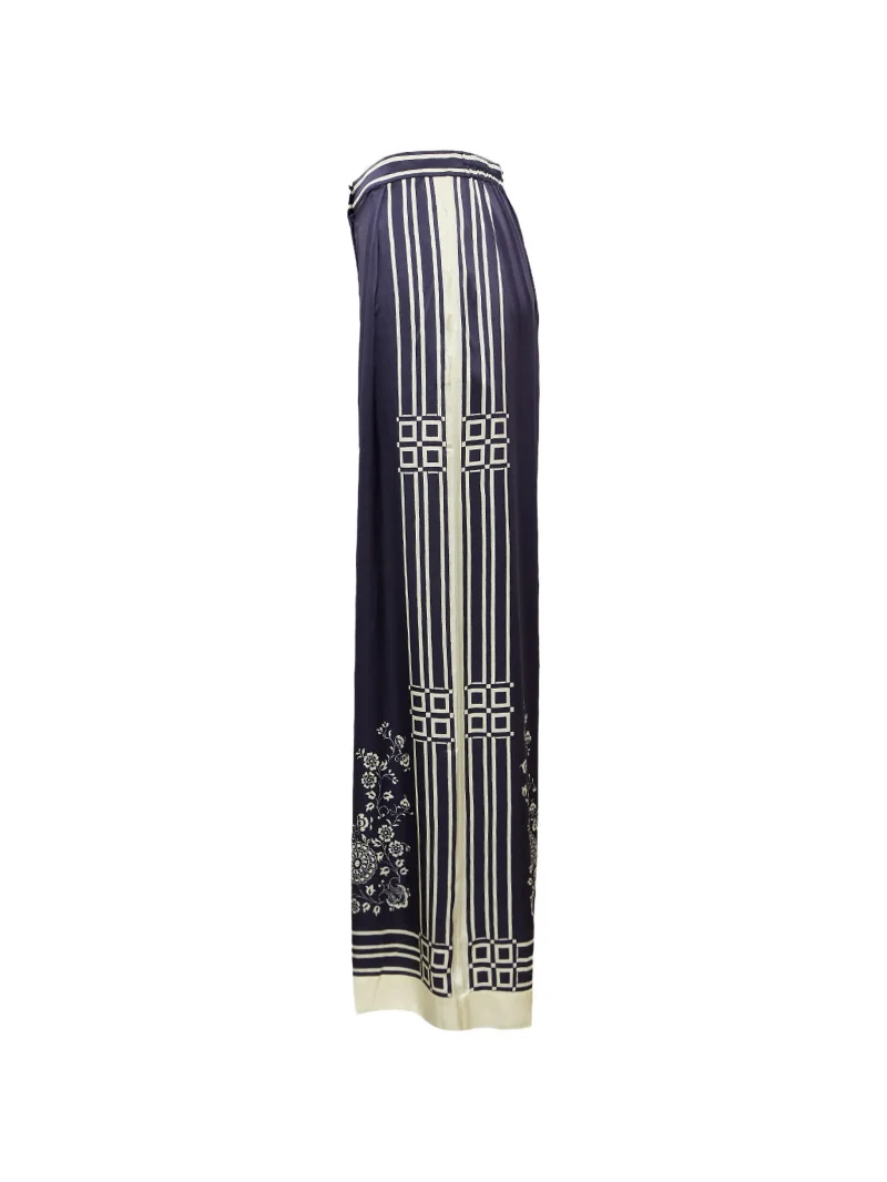 Pantaloni Alemais Banderra Silk bleumarin - imagine 3