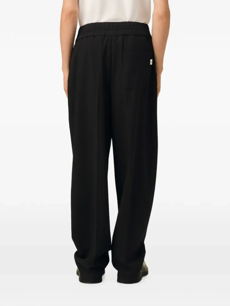 Alternative view of Pantaloni Ami Paris Elasticated-Waist negru