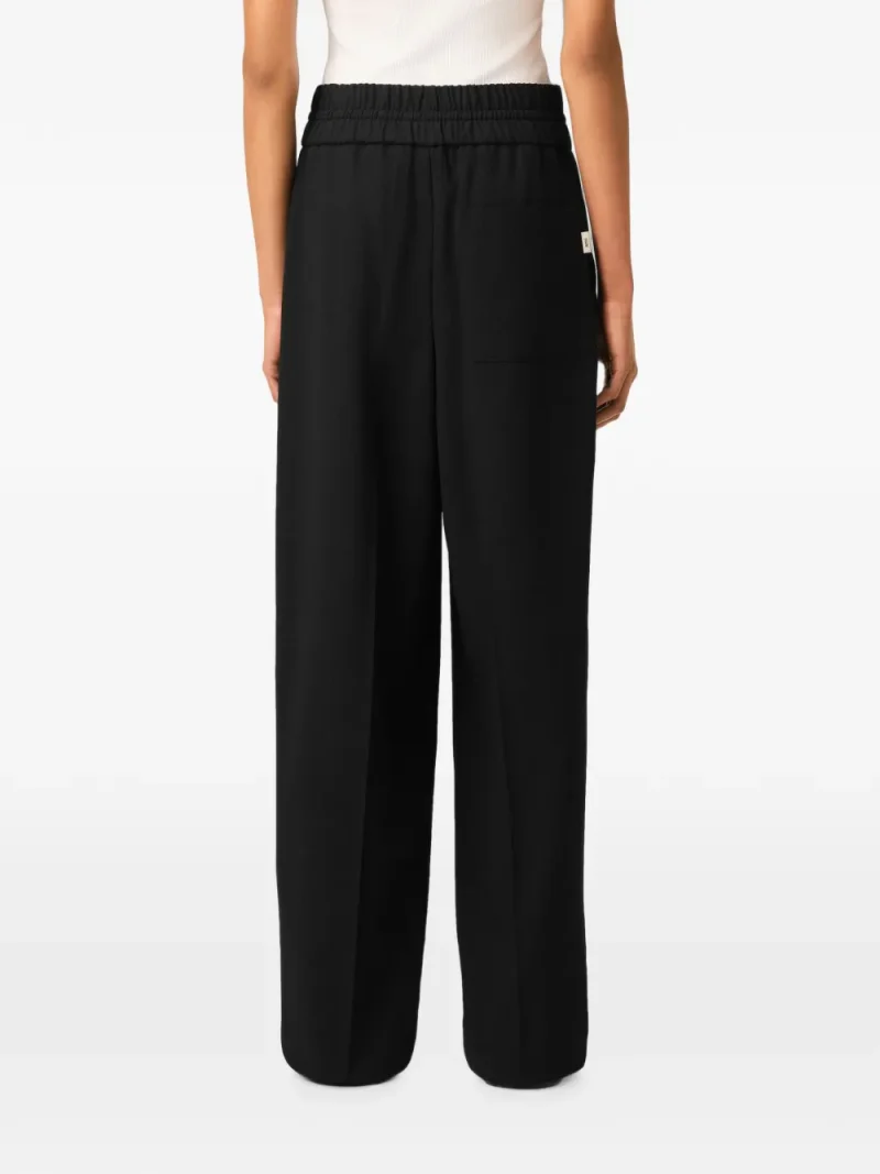Pantaloni Ami Paris Elasticated-Waist negru - imagine 3