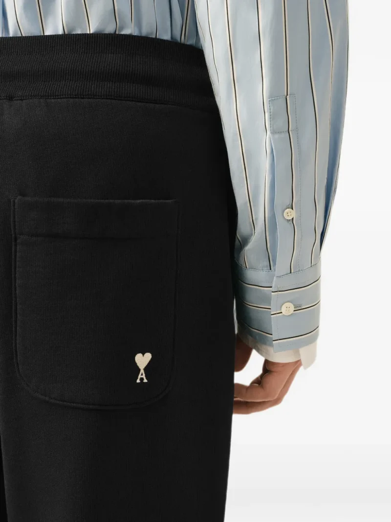 Pantaloni Ami Paris Track Ami de Coeur negru - imagine 5