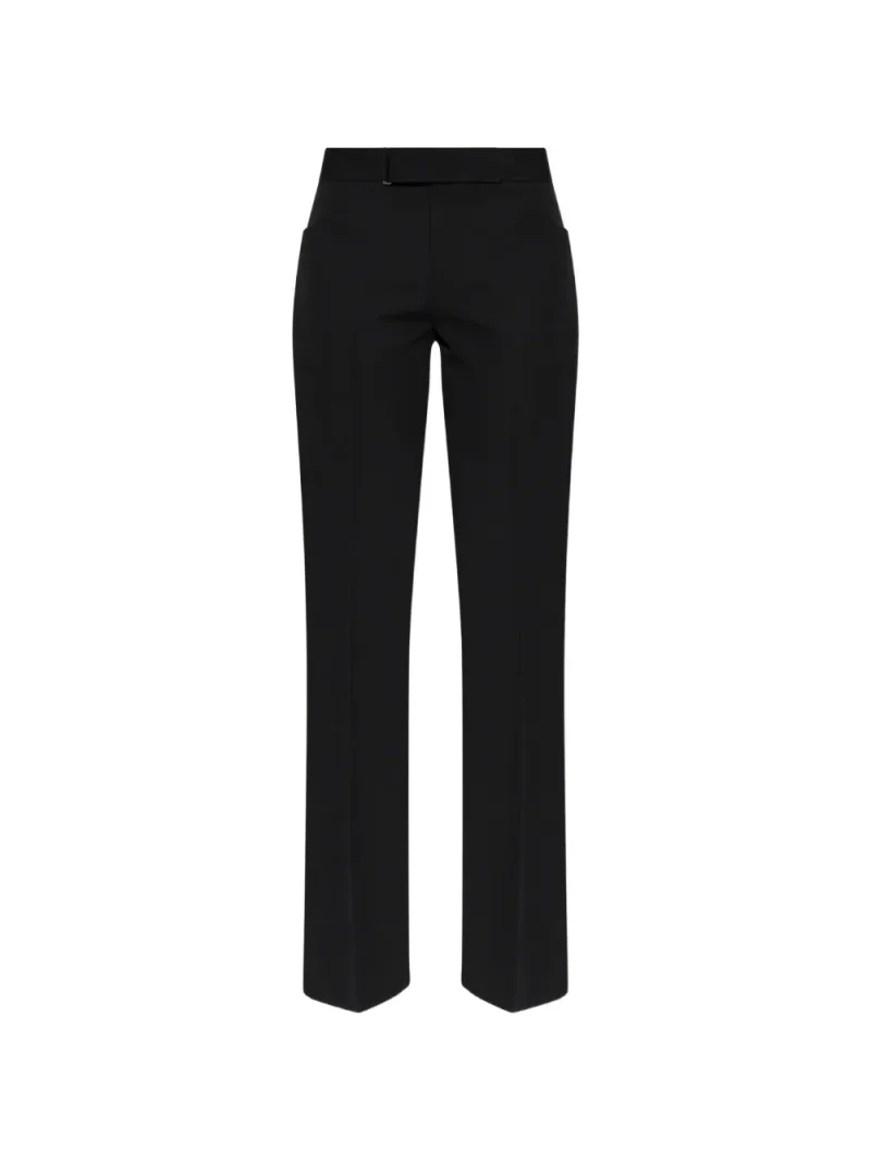 Pantaloni Balmain Belted Wool negru