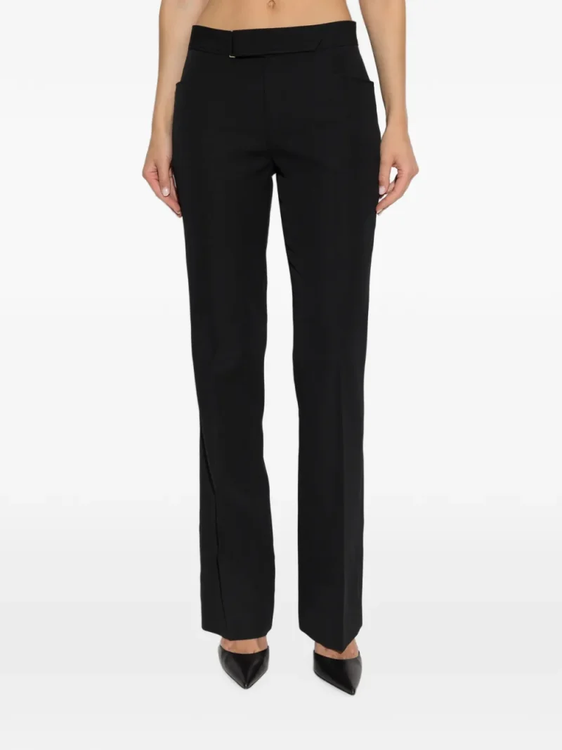 Pantaloni Balmain Belted Wool negru - imagine 3