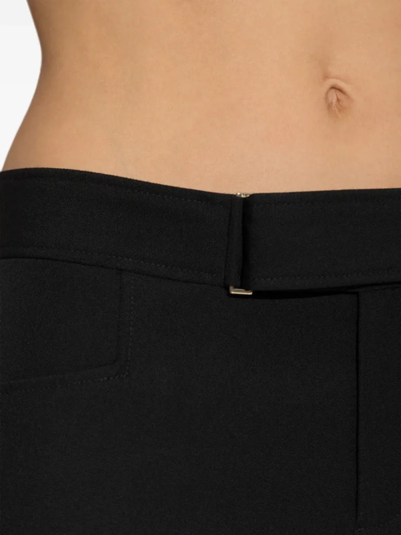 Pantaloni Balmain Belted Wool negru - imagine 5