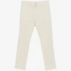 Pantaloni denim Jacob Cohen Logo-Patch Straight-Leg bej