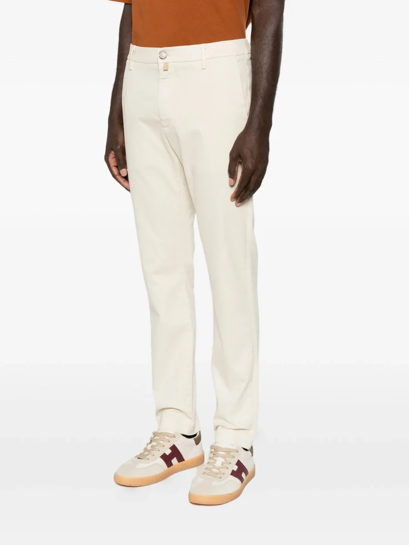 Pantaloni denim Jacob Cohen Logo-Patch Straight-Leg bej - imagine 3