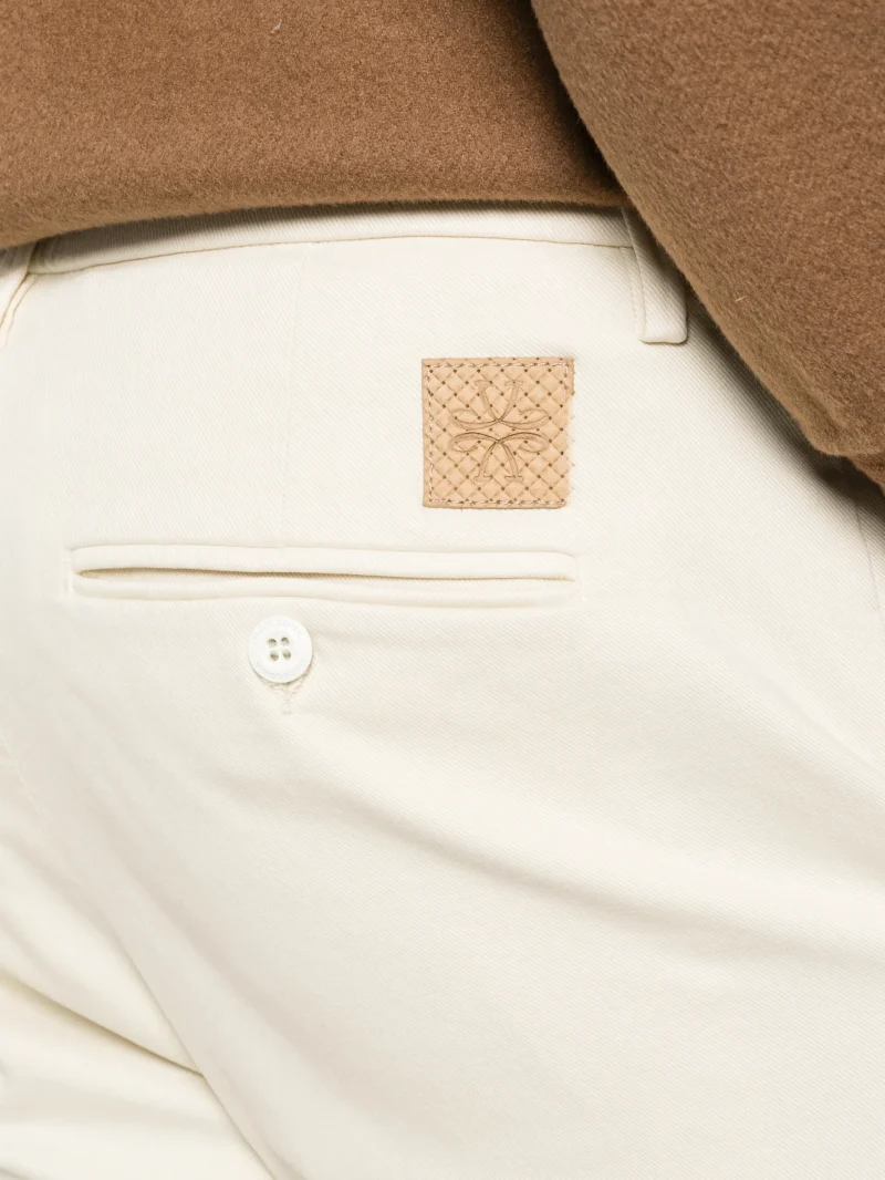 Pantaloni denim Jacob Cohen Logo-Patch Straight-Leg bej - imagine 5