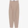 Pantaloni Fabiana Filippi Pleated Tapered bej