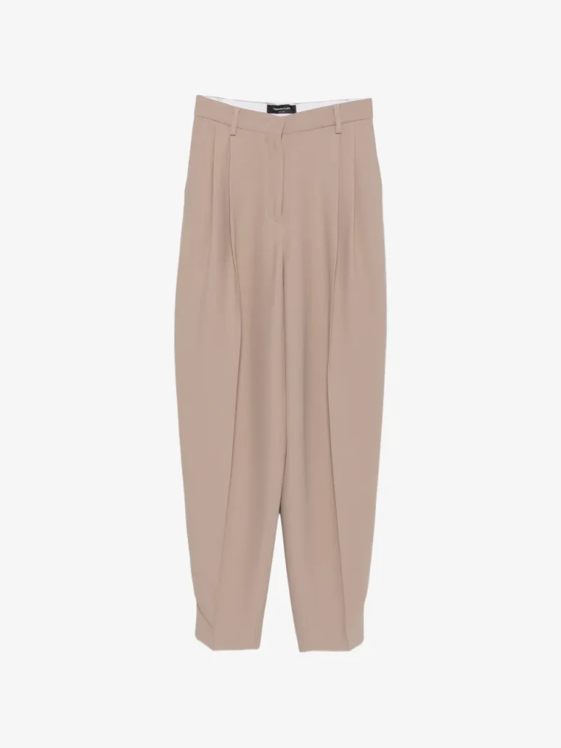 Pantaloni Fabiana Filippi Pleated Tapered bej