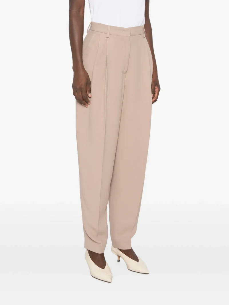 Pantaloni Fabiana Filippi Pleated Tapered bej - imagine 4