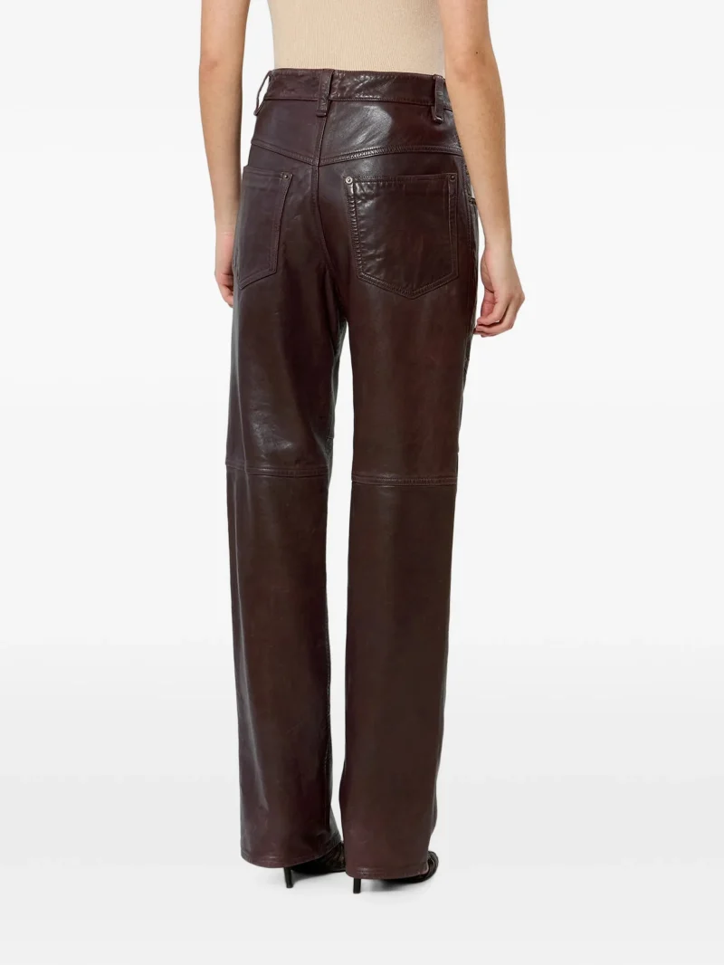 Alternative view of Pantaloni Isabel Marant Brinley Leather visiniu