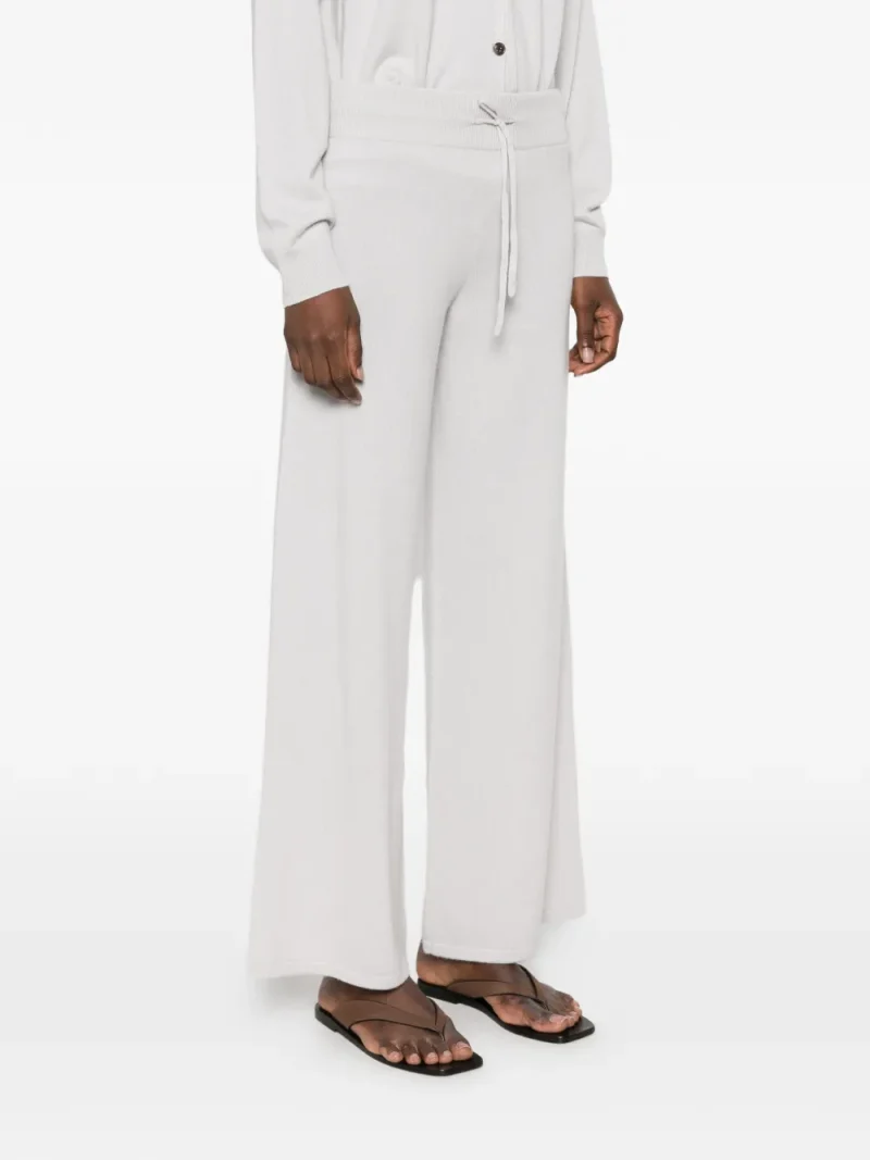 Pantaloni Lisa Yang Sofi Drawstring-Waist Wide-Leg gri - imagine 3
