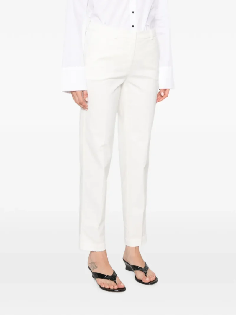 Pantaloni Peserico Straight-Leg Tailored alb - imagine 3