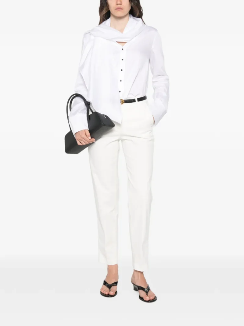 Pantaloni Peserico Straight-Leg Tailored alb - imagine 4