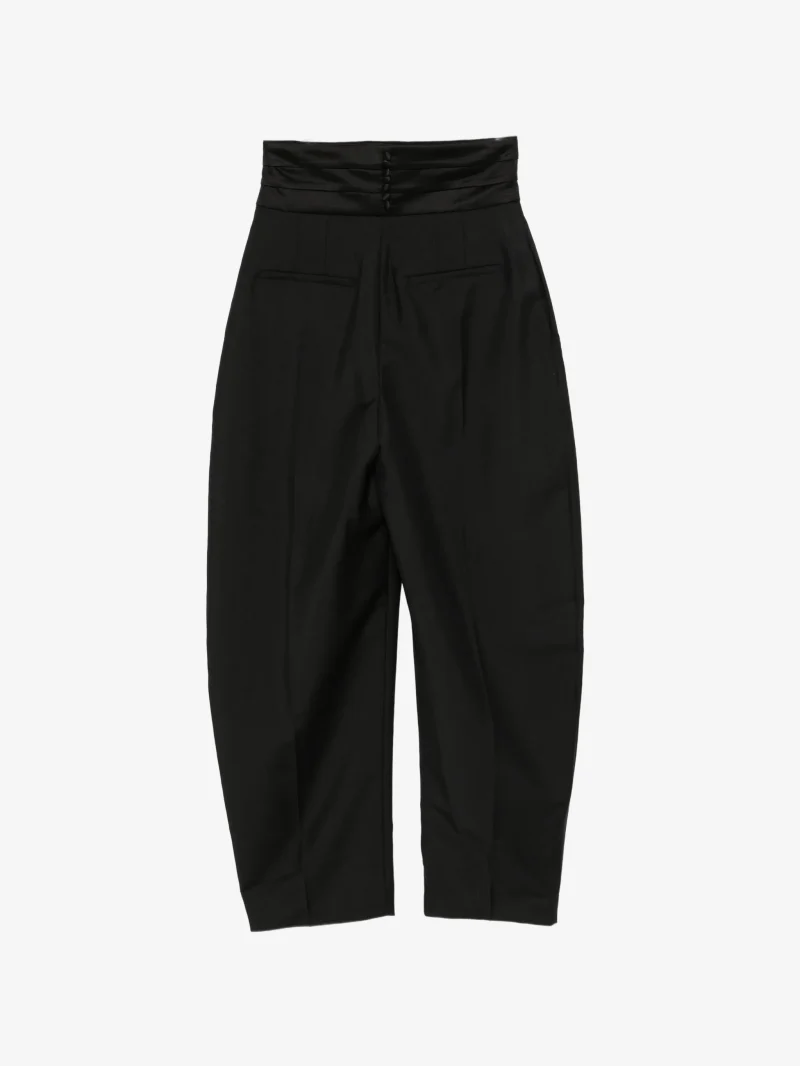 Alternative view of Pantaloni Rohe Puck Pleated High-Waisted negru