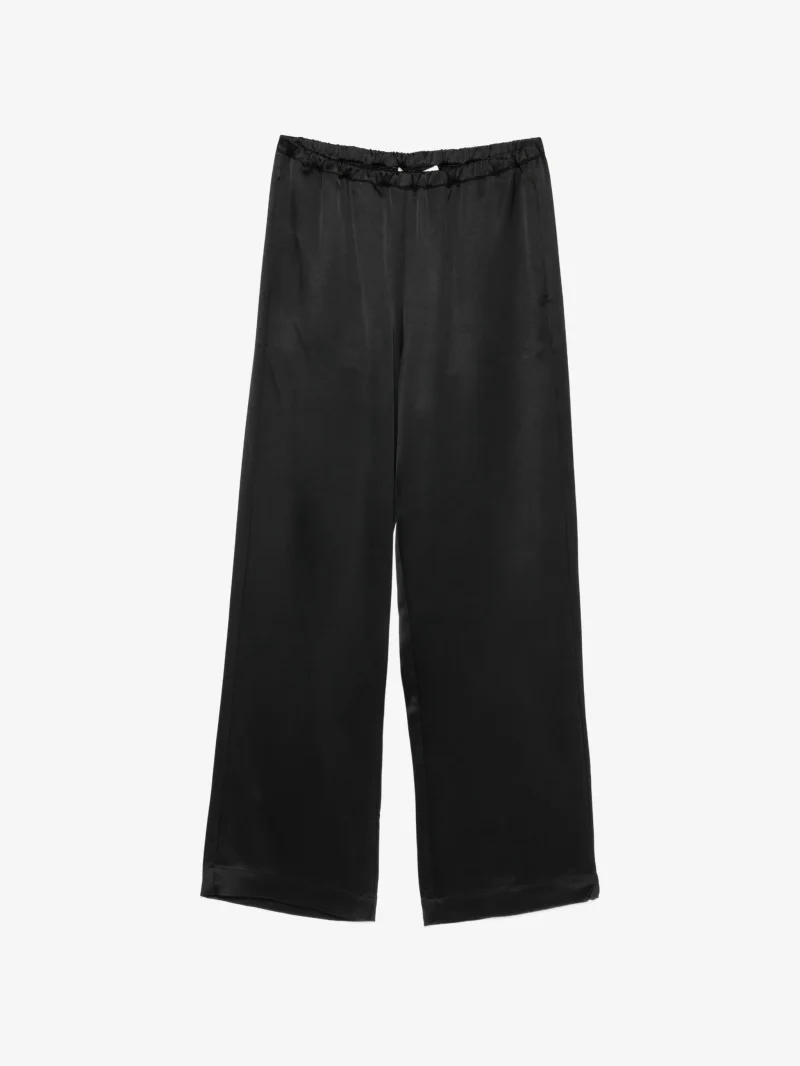 Pantaloni Rohe Relaxed Fit Satin negru