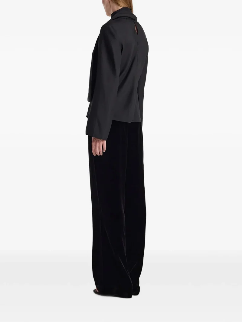 Alternative view of Pantaloni Rohe Velvet Relaxed-Fit negru