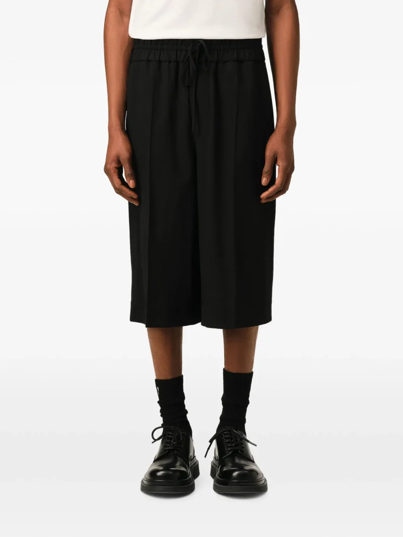 Pantaloni scurti Ami Paris Elasticated negru - imagine 3