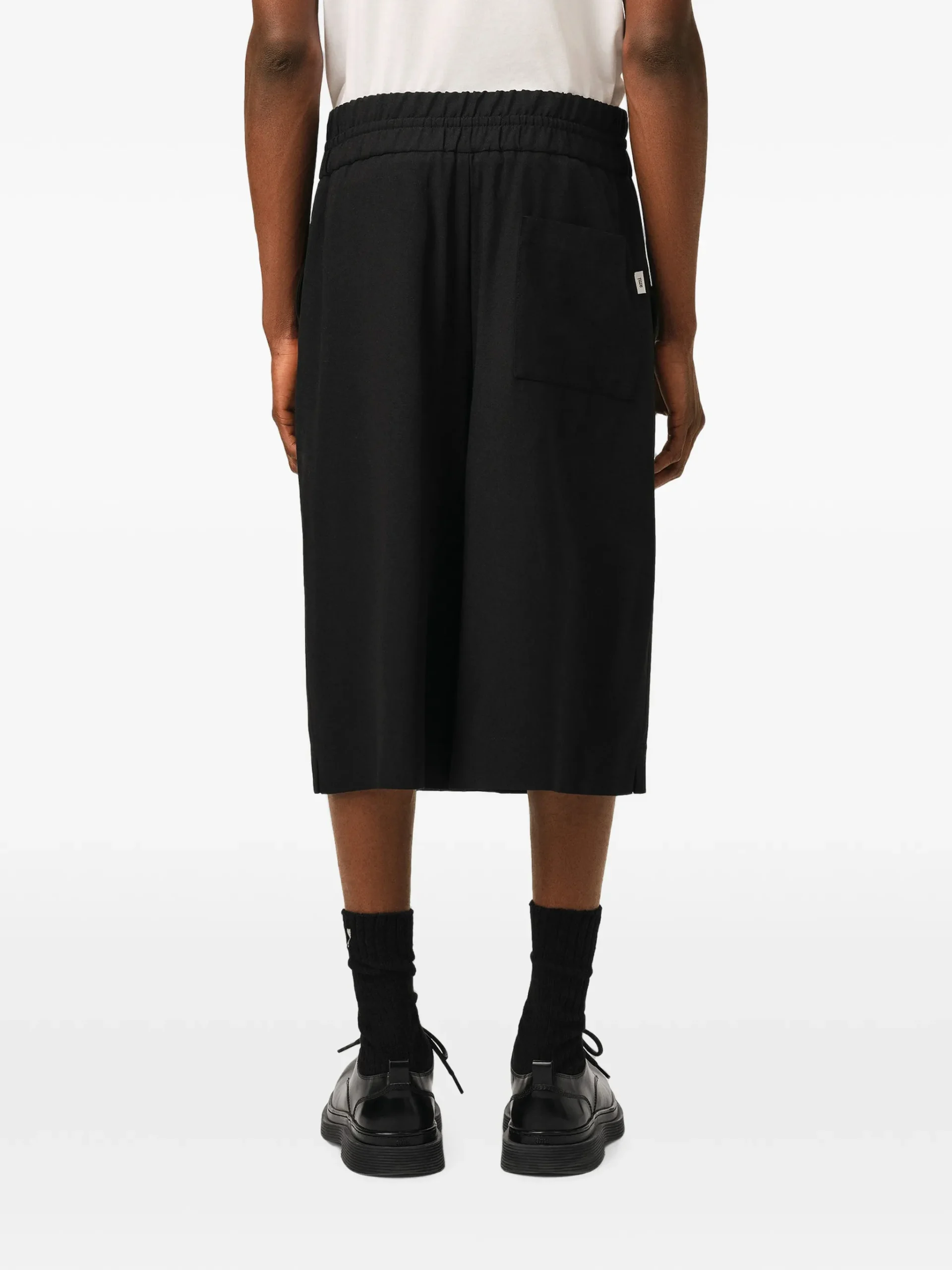 Pantaloni scurti Ami Paris Elasticated negru - imagine 2