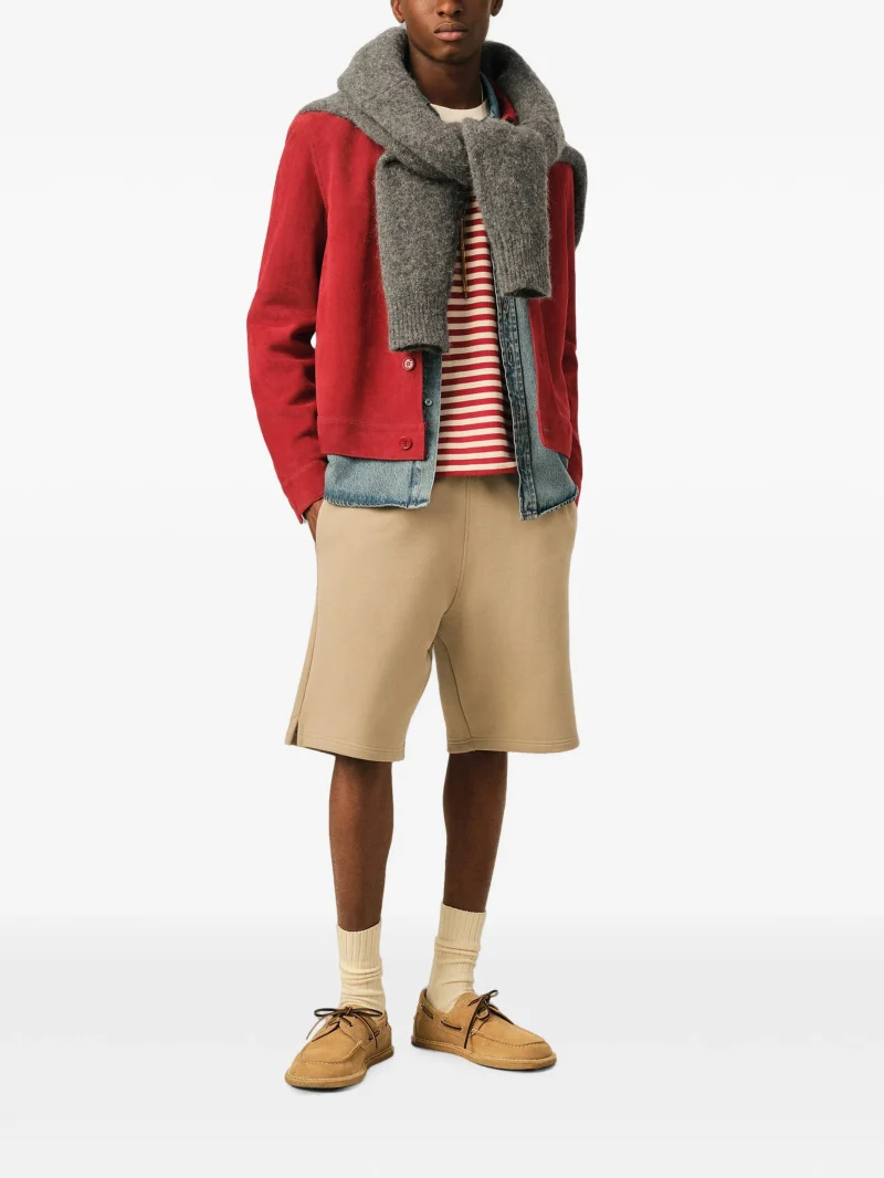 Pantaloni scurti Ami Paris Embossed Ami de Coeur bej - imagine 5