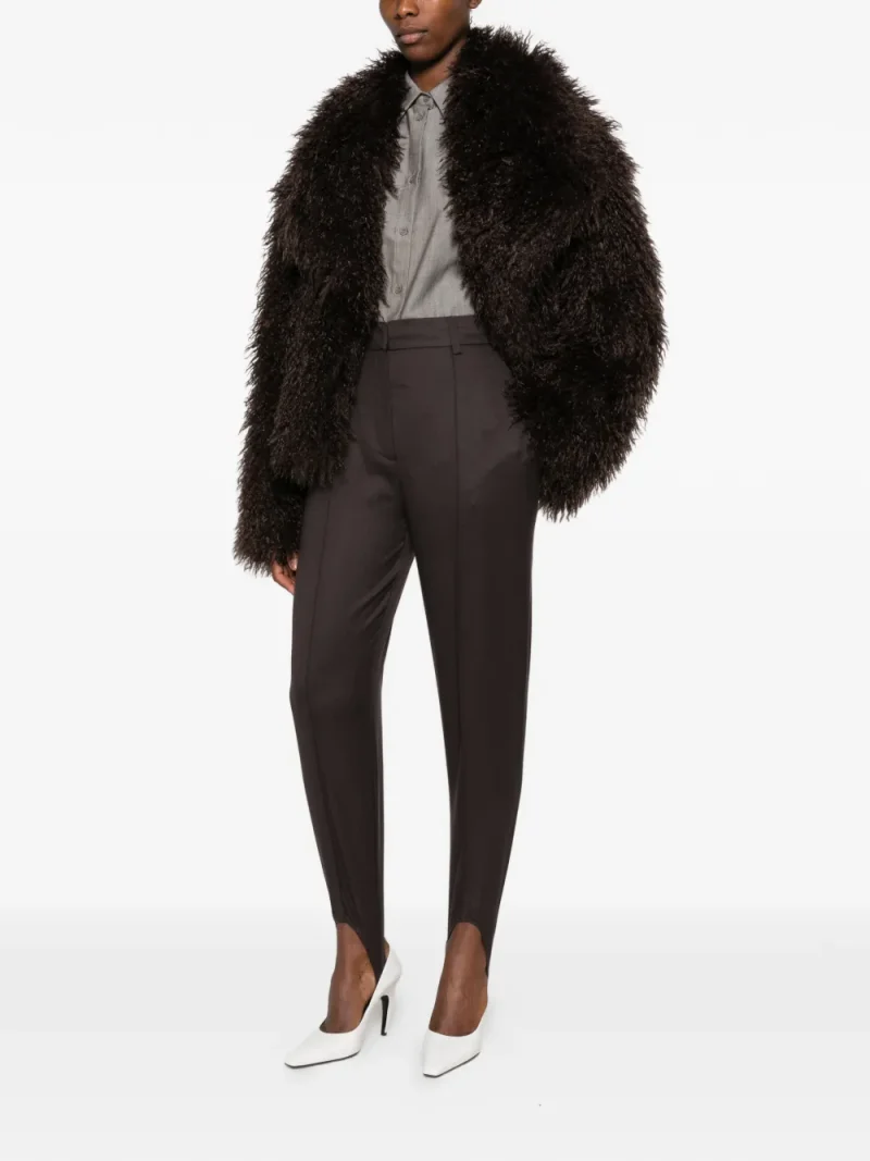 Pantaloni Stella McCartney Stirrup maro - imagine 4