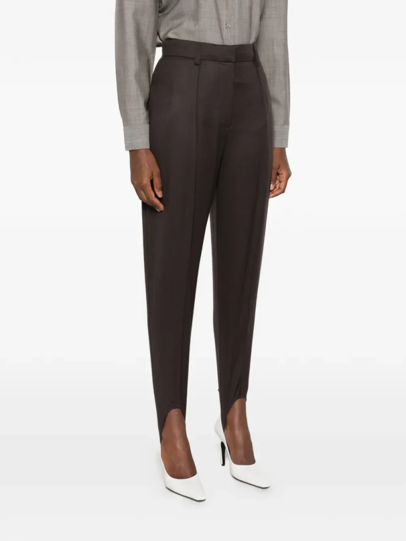 Pantaloni Stella McCartney Stirrup maro - imagine 3