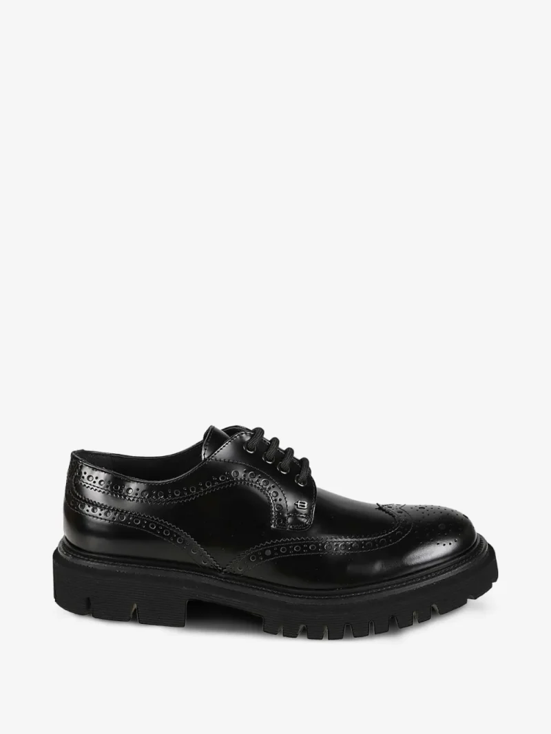 Pantofi Baldinini Brogue-Detail Chunky-sole negru
