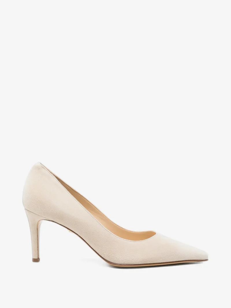 Pantofi Baldinini Pointed-Toe Suede ecru
