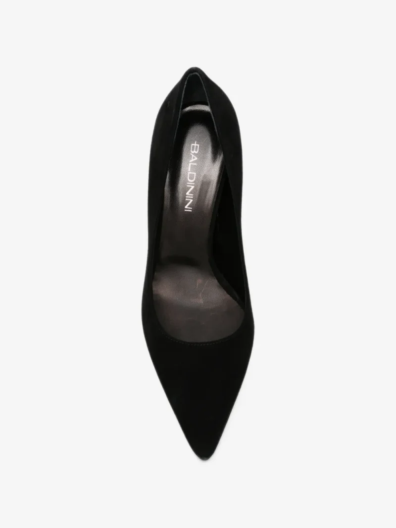 Pantofi Baldinini Suede Pointed-Toe negri - imagine 4