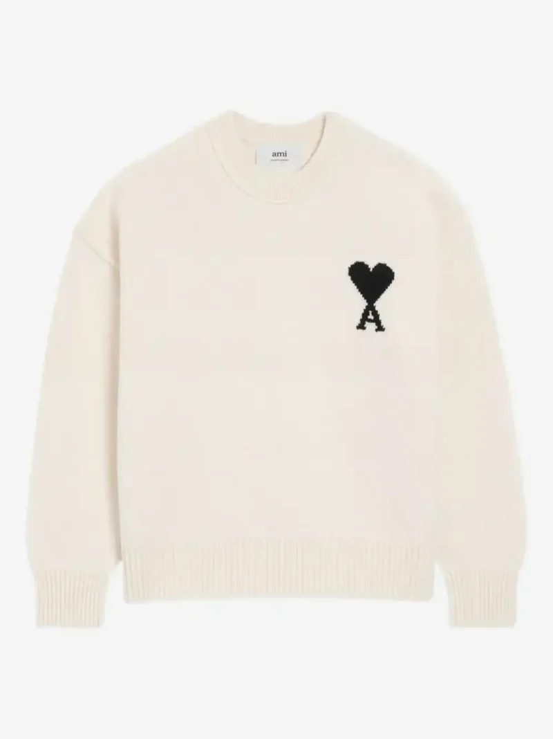 Pulover Ami De Coeur Crew-Neck Wool ecru