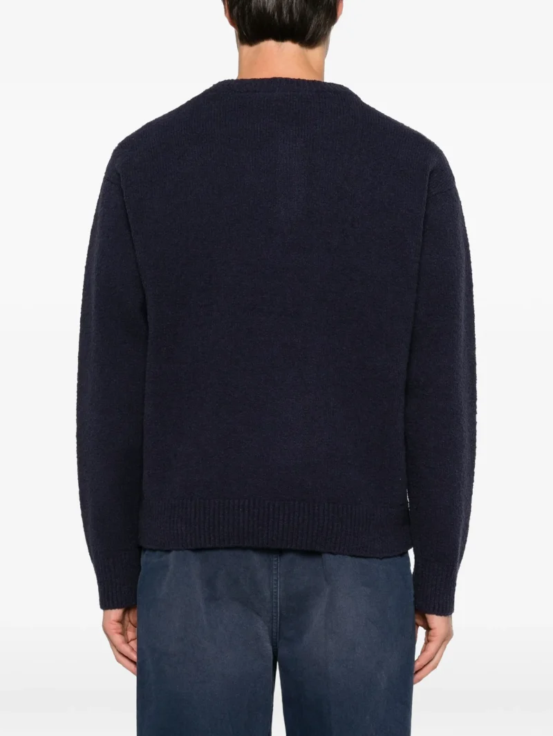 Alternative view of Pulover Axel Arigato Tag Logo-Patch Henley bleumarin