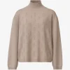 Pulover Fabiana Filippi Bead-Embellished High-Neck bej
