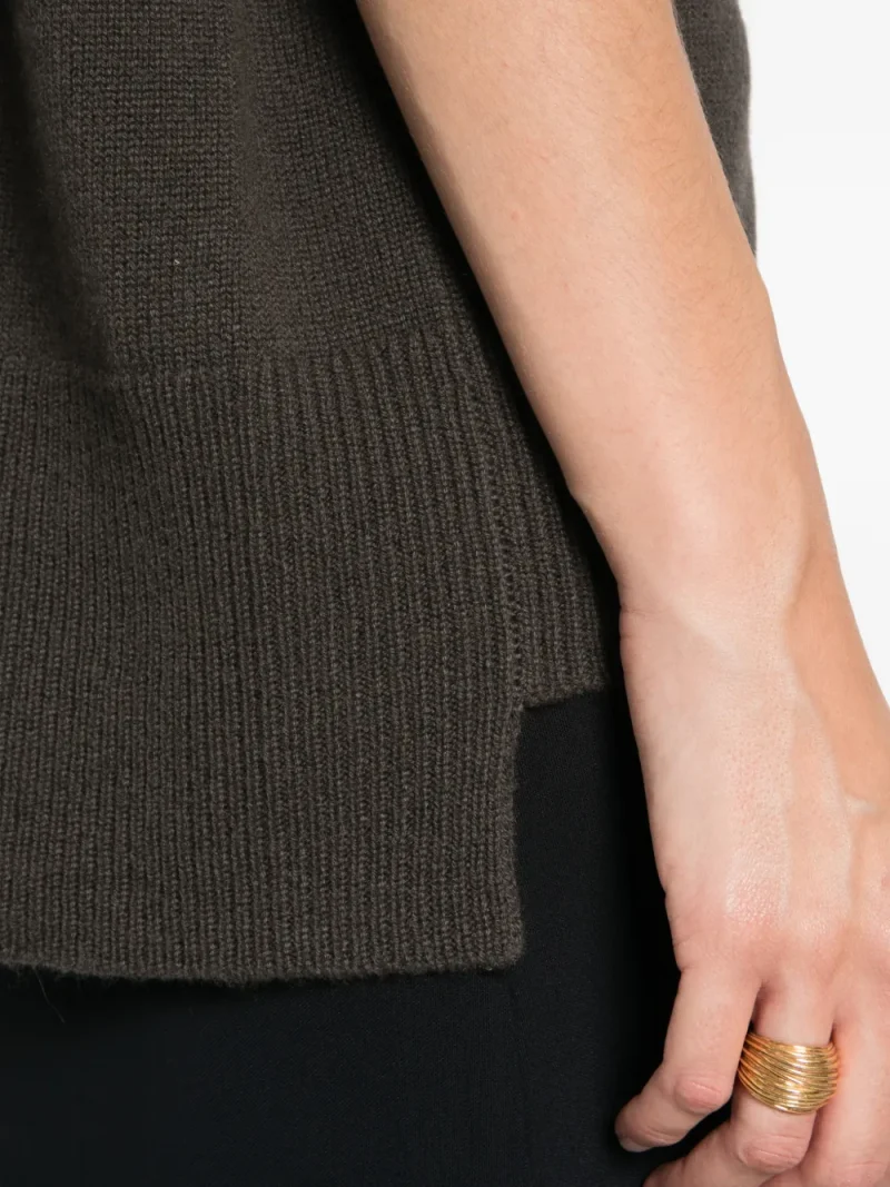 Pulover Lisa Yang Camille Crew-Neck khaki - imagine 5