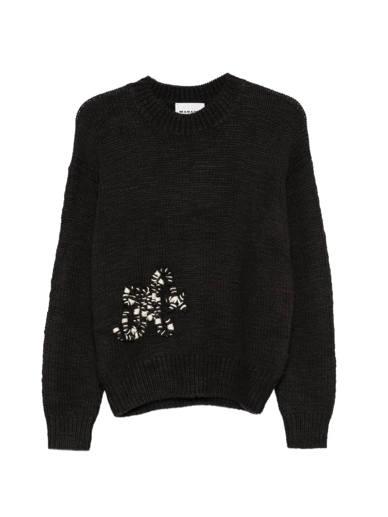 Pulover Marant Etoile Logo-Embroidered negru