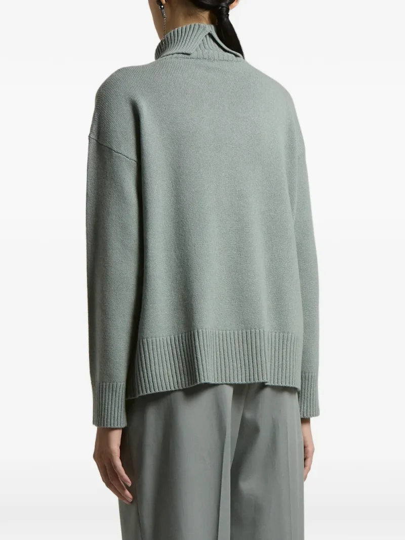 Alternative view of Pulover Peserico Roll-Neck Side-Slit verde