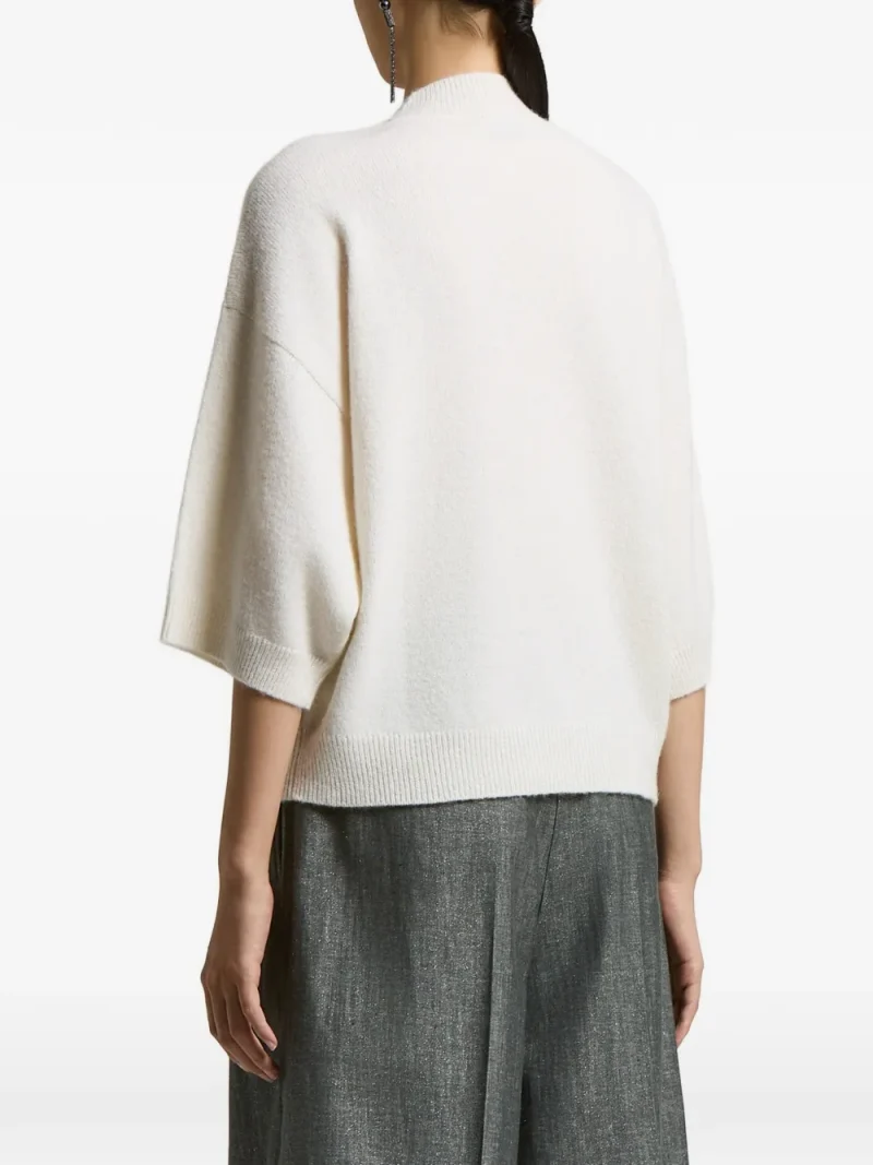 Alternative view of Pulover Peserico Sequin-Embellished Short-Sleeve alb
