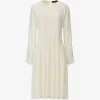 Rochie Fabiana Filippi Bead-Embellished Pleated ecru