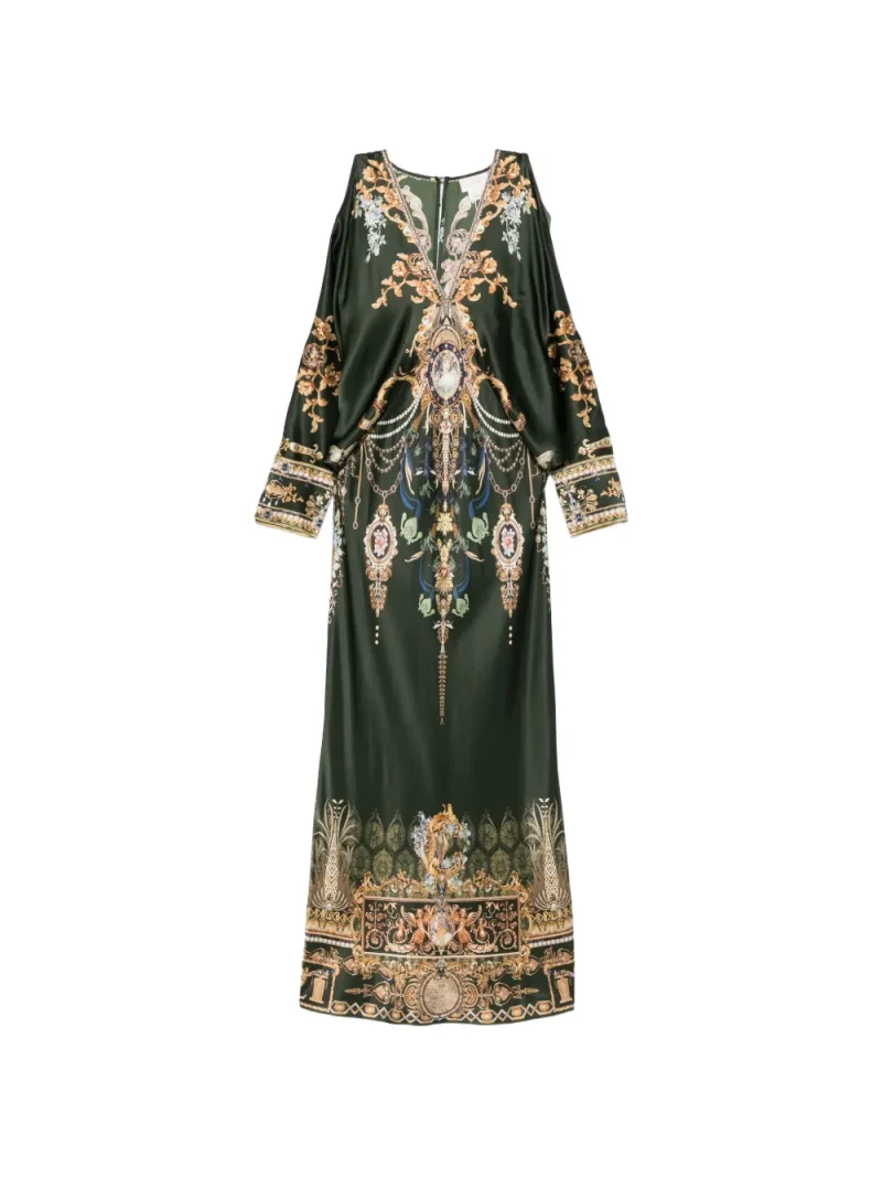 Rochie maxi Camilla The Secession Sessions Baroque-Print verde