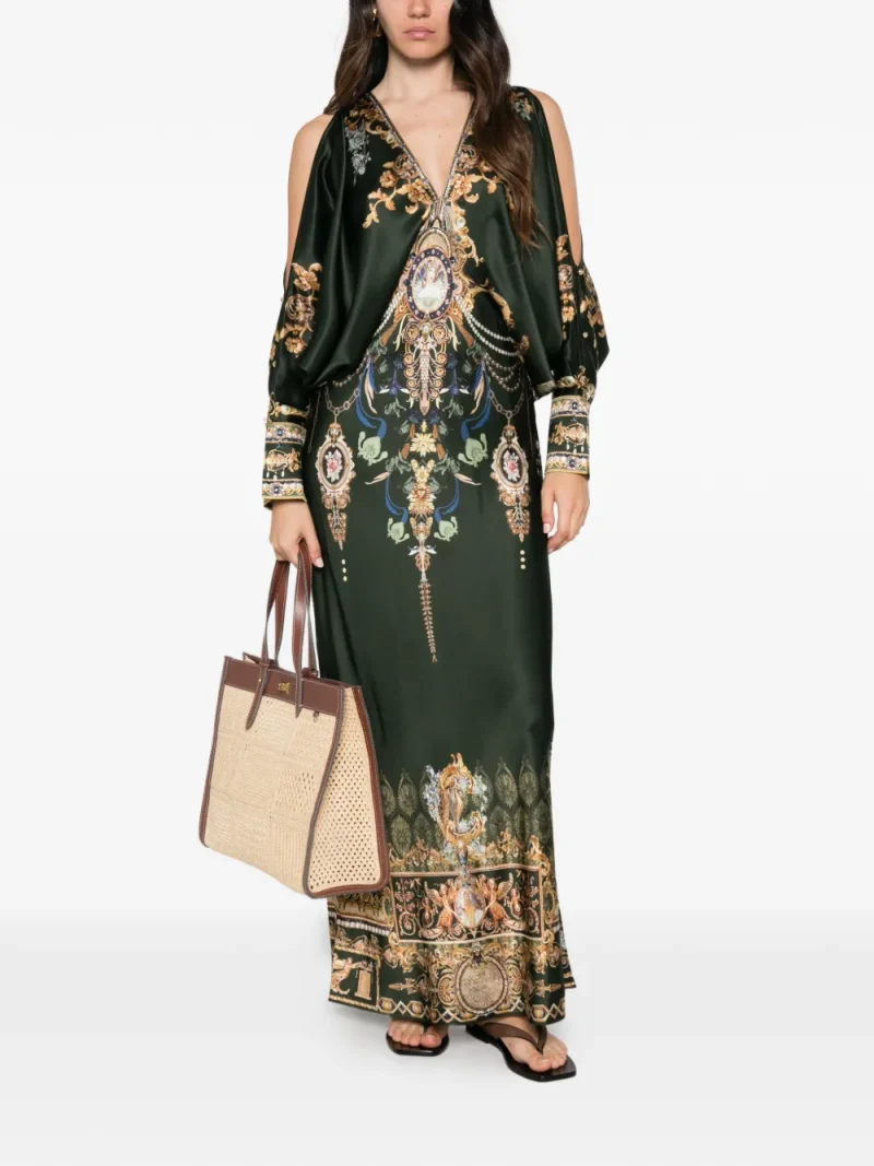 Rochie maxi Camilla The Secession Sessions Baroque-Print verde - imagine 4