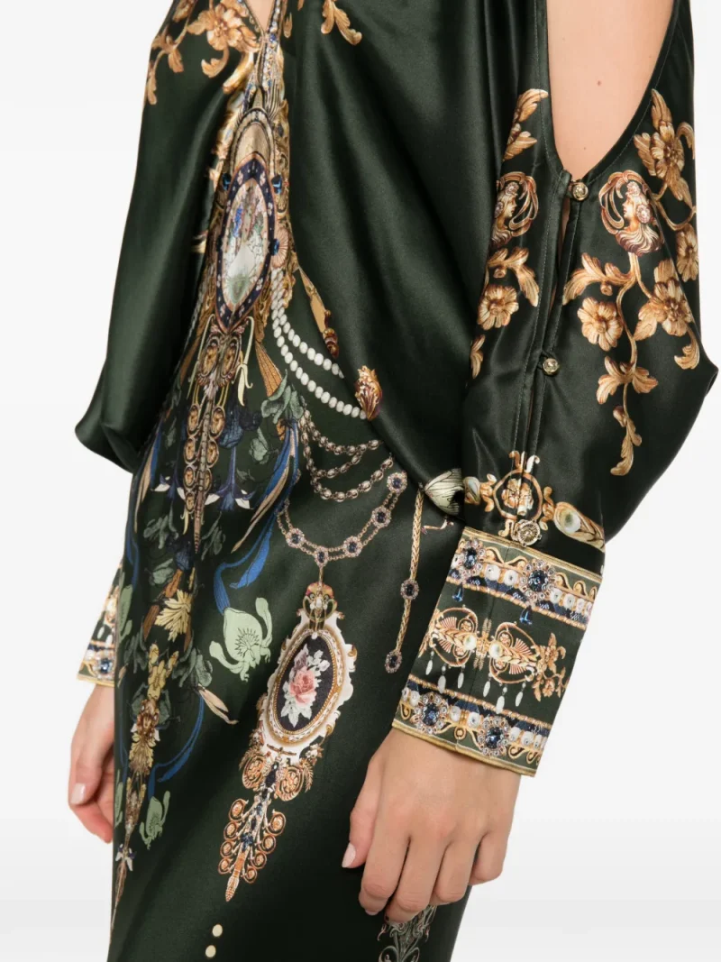 Rochie maxi Camilla The Secession Sessions Baroque-Print verde - imagine 5