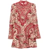 Rochie mini Alemais Kenny Floral-Print Flared-Sleeve rosu
