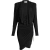 Rohie midi Balmain Draped Flowing Jersey negru