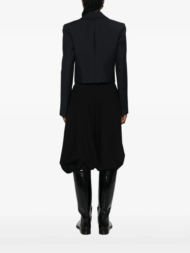 Alternative view of Sacou Rohe Cropped Peak-Lapel bleumarin