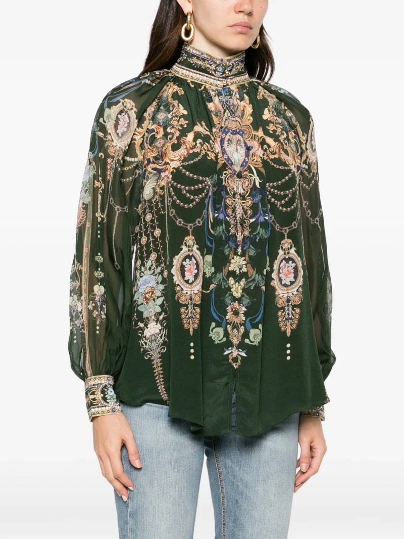 Top Camilla The Secession Sessions Baroque-Print verde - imagine 3