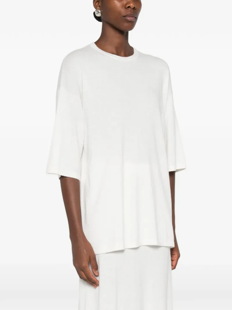 Top Lisa Yang Agnette Oversized alb - imagine 4