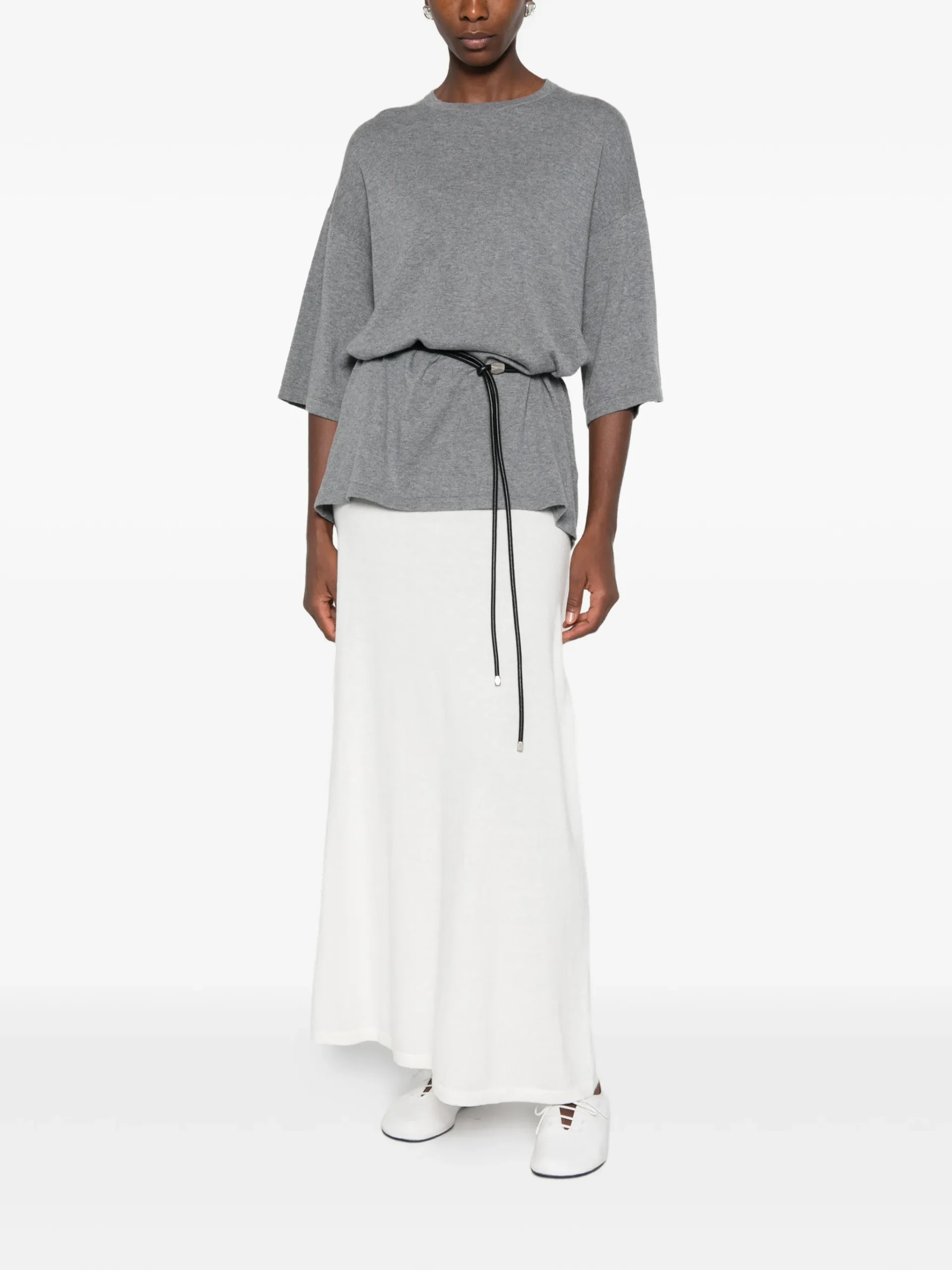 Top Lisa Yang Agnette Oversized gri - imagine 4