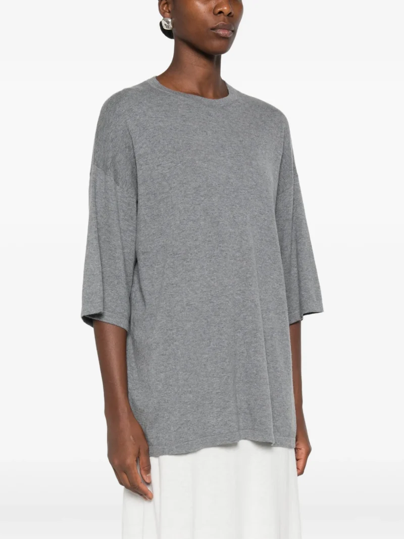 Top Lisa Yang Agnette Oversized gri - imagine 3