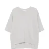 Top Lisa Yang Cashmere High-Low gri