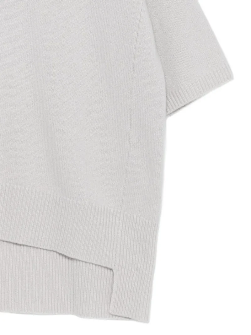 Top Lisa Yang Cashmere High-Low gri - imagine 3