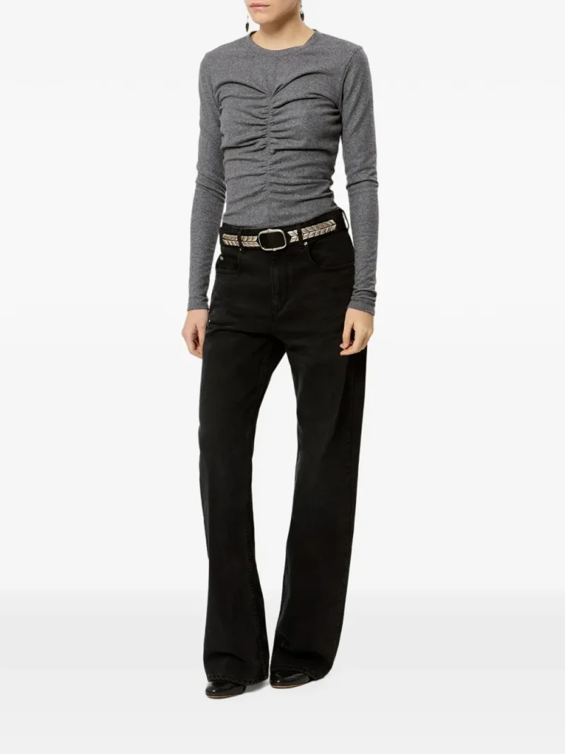 Top Marant Etoile Ruched gri - imagine 4