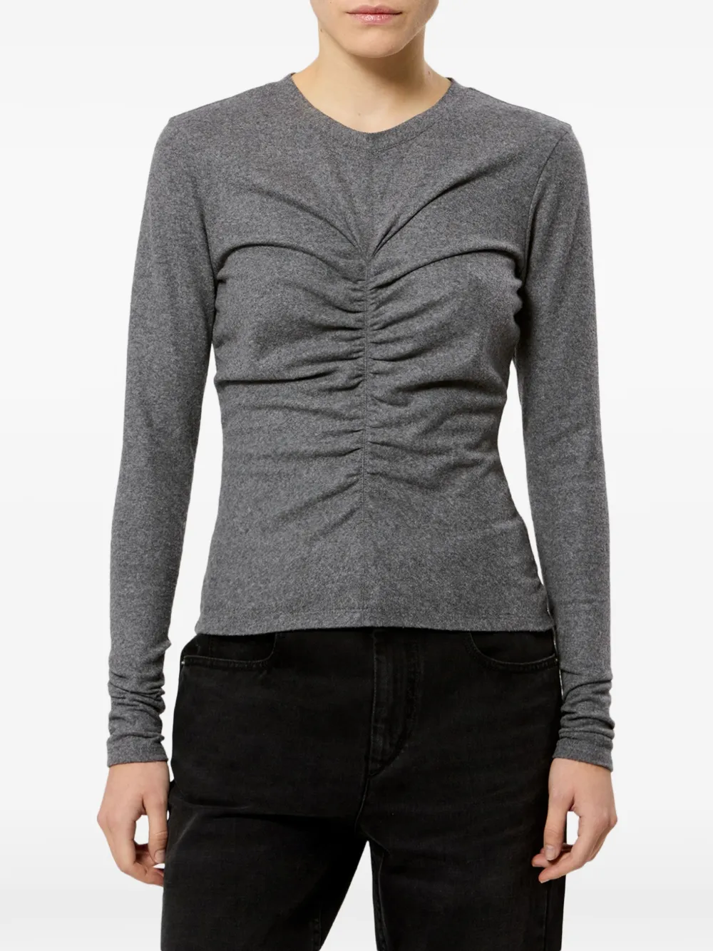 Top Marant Etoile Ruched gri - imagine 3